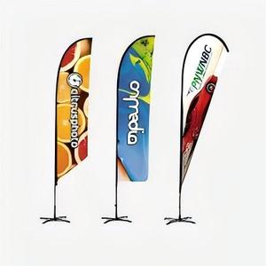 Pequeño MOQ Banner volador al aire libre Promoción Impreso personalizado Publicidad Pluma Bandera en forma <span class=keywords><strong>de</strong></span> lágrima <span class=keywords><strong>Bali</strong></span> Bow Beach Flag - Product Image 4
