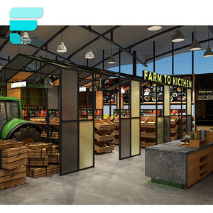 Yeni liste süpermarket raf ışığı görev rafları meyve sebze gösterim kapları bakkal mobilya - Product Image 5