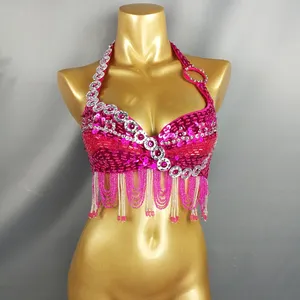 Kralen Sequin Buikdans Kostuums Senior Beha Groothandel Nieuwe Buikdansen Kleding Sexy Night Buikdans Tops Beha