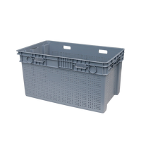 Grande caisse en plastique à mailles, nid empilable, panier en plastique ventilé, caisse à légumes et fruits, transport, retournement, stockage