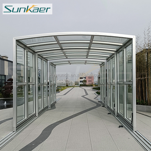 Sunkaer Enceinte coulissante en verre rétractable automatique pour <span class=keywords><strong>jardin</strong></span> extérieur, piscine ou villa, véranda, couverture <span class=keywords><strong>de</strong></span> toit, moulage plat dans le sol - Product Image 5