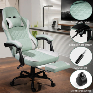 Silla Gamer Ergonómica Reclinable al Por Mayor a Precio Económico, OEM ODM, Ajustable, Giratoria 360°, Reclinable, <span class=keywords><strong>para</strong></span> Computadora/PC, <span class=keywords><strong>para</strong></span> <span class=keywords><strong>Adultos</strong></span>, con Reposapiés - Product Image 2