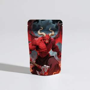 Vente en gros de sacs en mylar personnalisés pour Halloween pochette à pilules anti-odeur 3.5g pochette pour suppléments pochette debout à fermeture éclair - Product Image 6