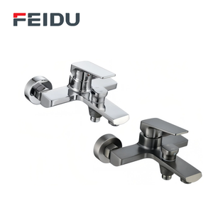 Robinet de douche <span class=keywords><strong>thermostatique</strong></span> à poignée unique FEIDU, robinet de baignoire, finition chromée, design moderne, <span class=keywords><strong>corps</strong></span> en laiton pour salle de bain, hôtel - Product Image 1