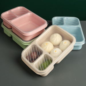 Venta al por Mayor de Loncheras Térmicas Portátiles Syh677 para Adultos y Niños, Aptas para Microondas, con Pajitas de Trigo, para la Escuela - Product Image 3