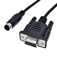 Db9 zu Mini Din Ps2 Kabel Ps/2 Mini Din 6Pin Stecker zu Db9 Buchse Rs232 Signal kabel D-Sub Stecker Kabel
