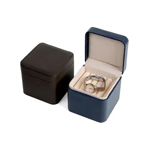 Caixa de relógio em couro PU personalizada Caixa de embalagem de relógio de moda de alta qualidade Caixa de presente de joias