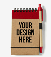 Carnet de notes écologique personnalisé avec stylos à bille, ensemble cadeau promotionnel, vente en gros