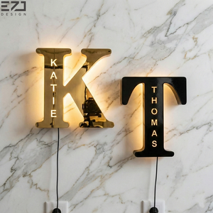 <span class=keywords><strong>Letras</strong></span> Acrílicas Personalizadas con Iluminación EZD para Decoración <span class=keywords><strong>de</strong></span> Pared con Transformador y Módulos LED, Regalos Románticos - Product Image 1