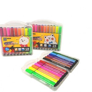 Ensemble de stylos aquarelle triangulaires en plastique pour enfants, marqueurs de peinture personnalisés pour étudiants et bureau - Product Image 3
