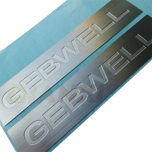 Metal Name Plate Engraving Custom Metal Label Sign Laser Engraved Badge Brass Plaque Anodized Aluminum Logo Name Plate Tag Etched Stainless Steel Nameplate