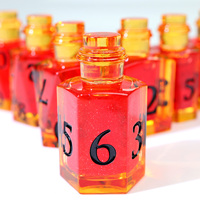 Bouteille de Potion Jaune Enchantée Créative, Liquide Rouge, Sable Mouvant, Ensemble de Dés Polyédriques en Résine pour DND RPG - Bouteille10