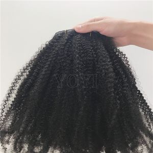 En gros Vierge Cuticule Cheveux Alignés Malaisiens Crépus Bouclés Paquets de Cheveux Humains Remy Extension de Cheveux Aliexpress Achats en Ligne 4 - Product Image 3
