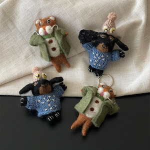 Llavero y Accesorio Decorativo de Peluche de Oso Teddy y Zorro de <span class=keywords><strong>Fieltro</strong></span> de Lana Hecho a Mano <span class=keywords><strong>en</strong></span> Nepal - Product Image 4