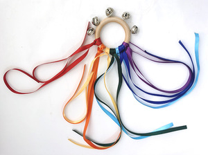 Sonajeros Redondos de Madera y Metal al por Mayor, Instrumentos Musicales para Niños, Campanas de Mano, Juguetes Educativos Ecológicos - Product Image 5