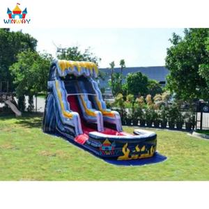 Toboggan aquatique gonflable en PVC de qualité commerciale sur le thème des flammes, avec piscine pour enfants et adultes, avec souffleur - Product Image 5