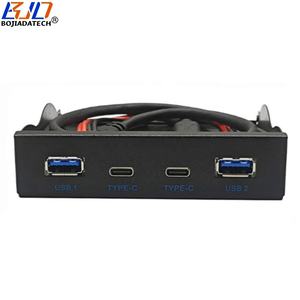 Nuevo Panel Frontal de Escritorio de 3.5 Pulgadas 2026 con 2 USB 3.2 Tipo-A + Conector Dual Tipo-C de 10 Gbps para Caja de Computadora, en Existencia - Product Image 3