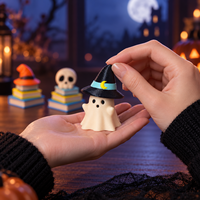 Décoration de bureau d'Halloween, jouet anti-stress à bouton-poussoir, mini fantôme de collection pour employés de bureau, cadeau personnalisé avec logo pour panier de Halloween