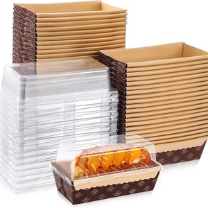 Moldes de Papel Rectangulares Desechables para Hornear, Revestimientos de Molde para Pan Aptos para Horno y de Grado Alimenticio para Pastel, Panettone, Pan - Product Image 4