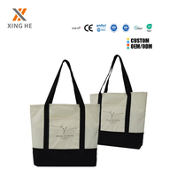 Sac fourre-tout en coton réutilisable et écologique XingHe avec logo personnalisé pour les courses, la promotion quotidienne et les cadeaux promotionnels