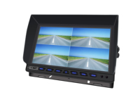 Monitor dividido cuádruple para retrovisor de coche TFT LCD de 10 ", control remoto, 4 canales, Conector de 4 pines, entradas de vídeo a prueba de golpes