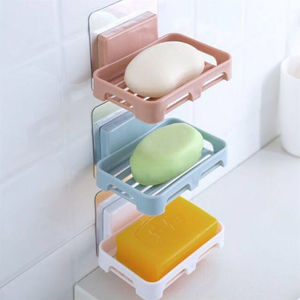 Paste Drain Creative <b>Soap</b> <b>Holder</b> Box Wall-mounted <b>Soap</b> Dish Plastic Home Daily Punch-free Bathroom Shelf <b>Soap</b> Box - Product Image 6