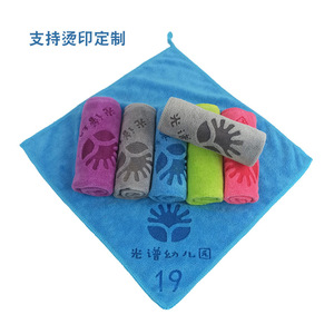 Microfiber Square Towel 30x30 Cm <b>Hook</b> Style For <b>Car</b> Cleaning And Housekeeping With Custom Logo Option - Product Image 1