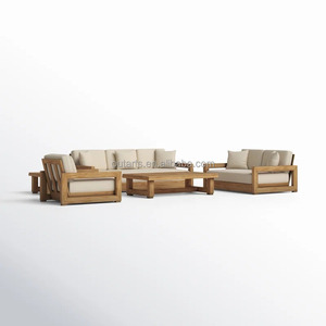 Canapé de <span class=keywords><strong>jardin</strong></span> en teck haut de gamme, <span class=keywords><strong>achat</strong></span> en gros, mobilier de patio avec accoudoirs, canapé d'extérieur en bois naturel résistant aux intempéries - Product Image 3