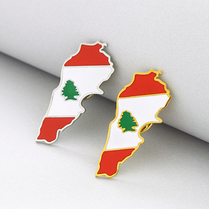 Libanon Karte Halskette Schmuck Libanon Flagge Schlüssel bund Tourist Souvenir Werbe geschenk Charm Anstecknadel Abzeichen <span class=keywords><strong>Promotion</strong></span> Geschenke Libanon Pins - Product Image 2