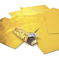 Envoltura de papel de embalaje de grado alimenticio personalizada para dulces, papel de aluminio, envoltura de papel de chocolate para barras de chocolate