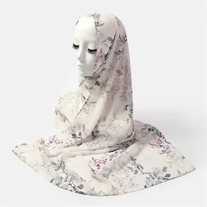 plain color wholesale crinkle 100 cotton scarves fashion muslim inner hijab arabic style for women caps