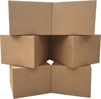 Für den Alltag: Quadratische Umzugskartons zum Verpacken und Versenden, große Größe 20" x 20" x 15", braun, 6er-Pack, hergestellt in China