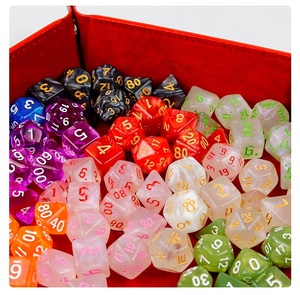 Jeu de dés multifaces Double couleur de haute qualité 1 jeu de sept pilules dés de jeu numériques dés acryliques pour l'usine de jeux de société - Product Image 4