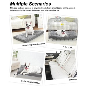 Comfortabel hondenbed, wasbaar, antislip bodem, waterdichte binnenkant, eierkrat schuim, huisdiermatras - Product Image 4