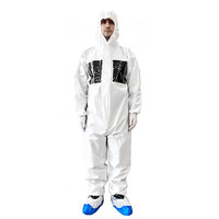 Combinaison de protection jetable Hubei Haixin avec dosimètre intégré et fenêtre de visualisation, tenue de protection chimique, vente en gros
