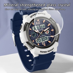 SANDA 6188 <b>LED</b> Digital Watch, Waterproof Shockproof Luminous Sports Wristwatch, Multi-Functional Alarm <b>Clock</b> Watch - Product Image 5