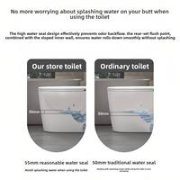 WC monobloc en céramique blanc à siphon, pour usage domestique, hôtelier et en villa, grand diamètre, anti-odeur et anti-éclaboussures