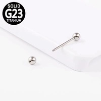 حلقة لسان كلاسيكية من التيتانيوم G23 بخيط خارجي مزدوج الطرف، حلقة لسان من سبيكة التيتانيوم متوفرة بالجملة