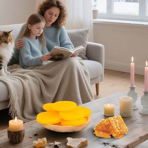 Ensemble de soins pour les lèvres en cire d'abeille avec logo personnalisé 2025, 100% cire d'abeille pure en vrac, sans produits chimiques, hydratant naturellement pour les fêtes - Product Image 2