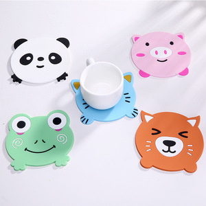 Creative Cute Cartoon Animal Shape Durable Non-Slip <b>Silicone</b> Soft PVC Cup Coaster Household Table Mat & <b>Pads</b> - Product Image 2