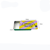 Boîte en métal rectangulaire coulissante avec logo personnalisé, résistante aux enfants, pour menthe, en promotion