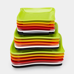 A5 Colorful Melamine <b>Plates</b> Irregular Shape BPA Free For Party Hotel Food Use - Product Image 3