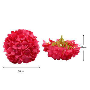 Dongchen Crafts Artificial Hydrangea 20cm Diameter Silk Flower Pastoral Style Home Decoration <b>Wedding</b> <b>Prop</b> - Product Image 5
