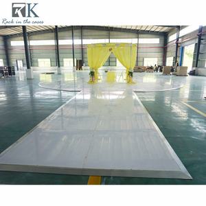 Pista de Baile Redonda de Madera Contrachapada Blanca de 8 m para Bodas, Eventos, Decoraciones, Banquetes con Piso de Pasarela - Product Image 1