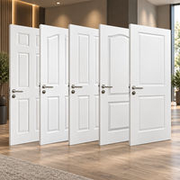 Porte intérieure classique moulurée à 2 panneaux, blanche apprêtée, 30x80'', pour maison, chambre, bureau, avec panneau creux, entrepôt américain