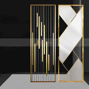 ANN041 Modern Stainless Steel Coated <b>Decorative</b> Color <b>Screen</b> Partition Multi-Functional Durable Construction for Interior - Product Image 2