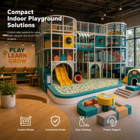 Servicio de Instalación de Parque Infantil Comercial Interior con Temática Oceánica, Torre con Tobogán Ancho, Certificación CE, ASTM, EN1176, FEC, Operador