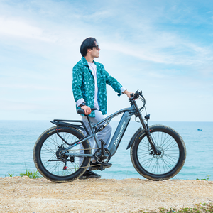 Vélo de montagne Shengmilo MX05 avec batterie 48V17.5AH, fourche avant double suspension en aluminium, phares à faisceau haut/bas - Product Image 4