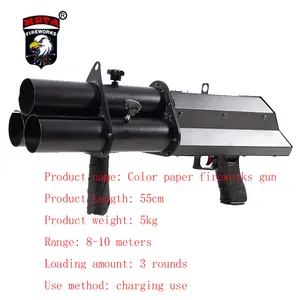 Fábrica direta Três cabeça Fireworks Firing System Para Casamento Dispositivo de ignicao Canhão de confetes Confetti Cannon Gun