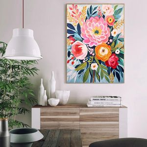 ชุดระบายสีตามตัวเลขสำหรับผู้ใหญ่ - ภาพวาดดอกไม้ระบายสีตาม<span class=keywords><strong>ตัวเลข</strong></span>สำหรับผู้ใหญ่, ภาพวาดดอกไม้บนผ้าใบระบายสีตามตัวเลขสำหรับผู้ใหญ่, ชุดระบายสีน้ำมัน DIY - Product Image 2